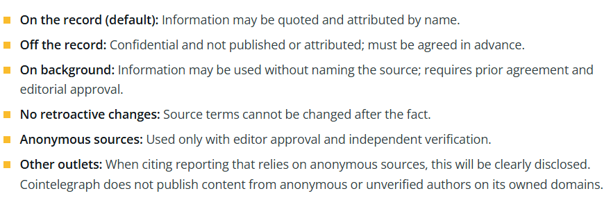How journalists verify crypto claims with defined source terms